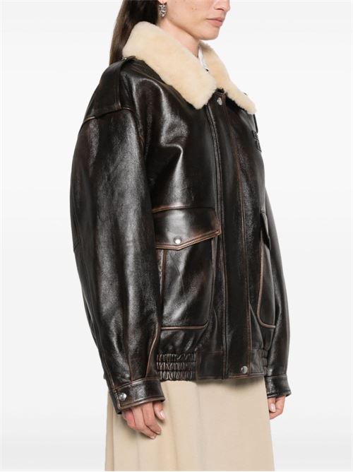 Leather Bomber Jacket MIU MIU | MPV9011134F0201